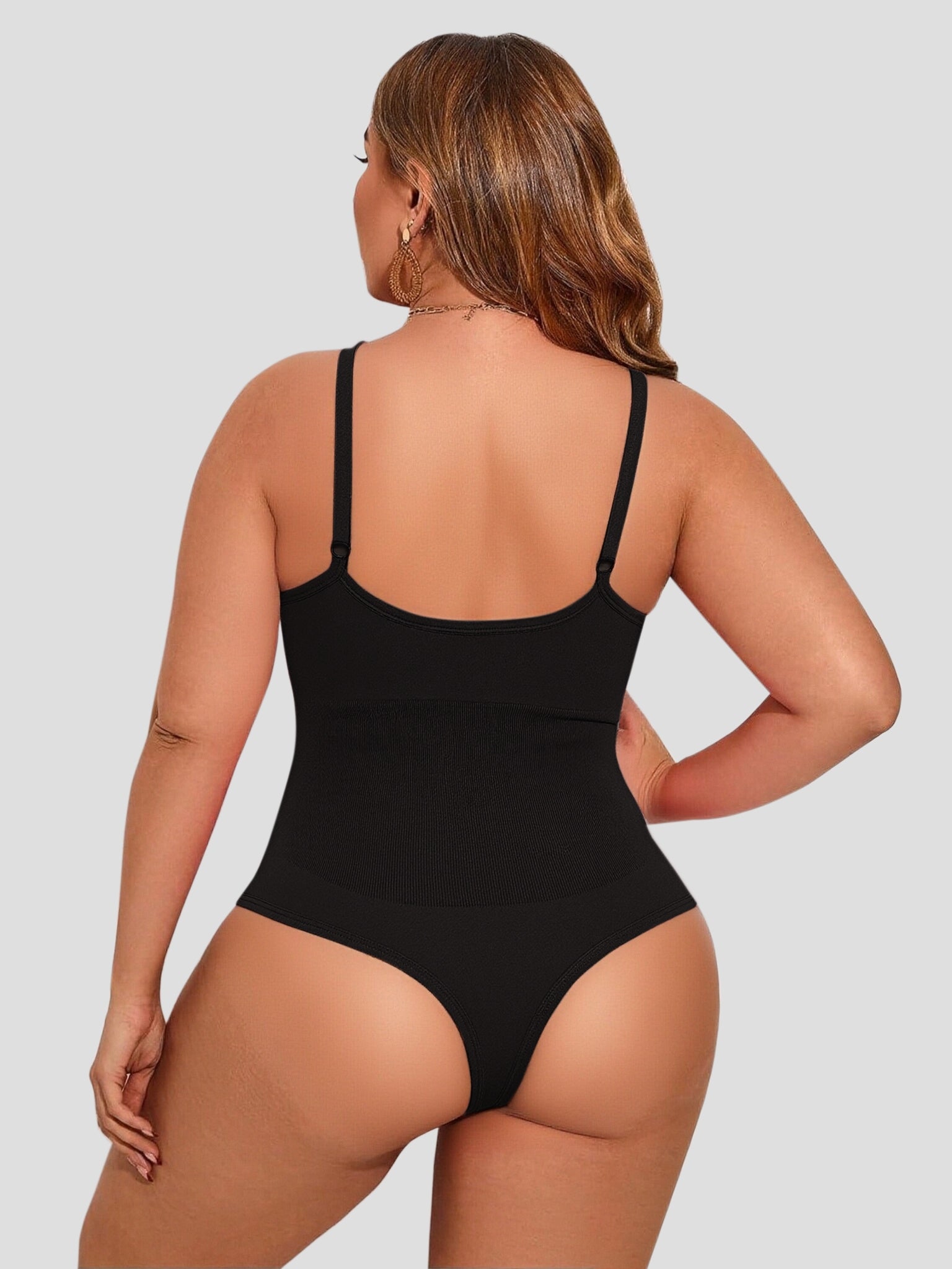 Strong seamless tummy control design Thong Bodysuit
