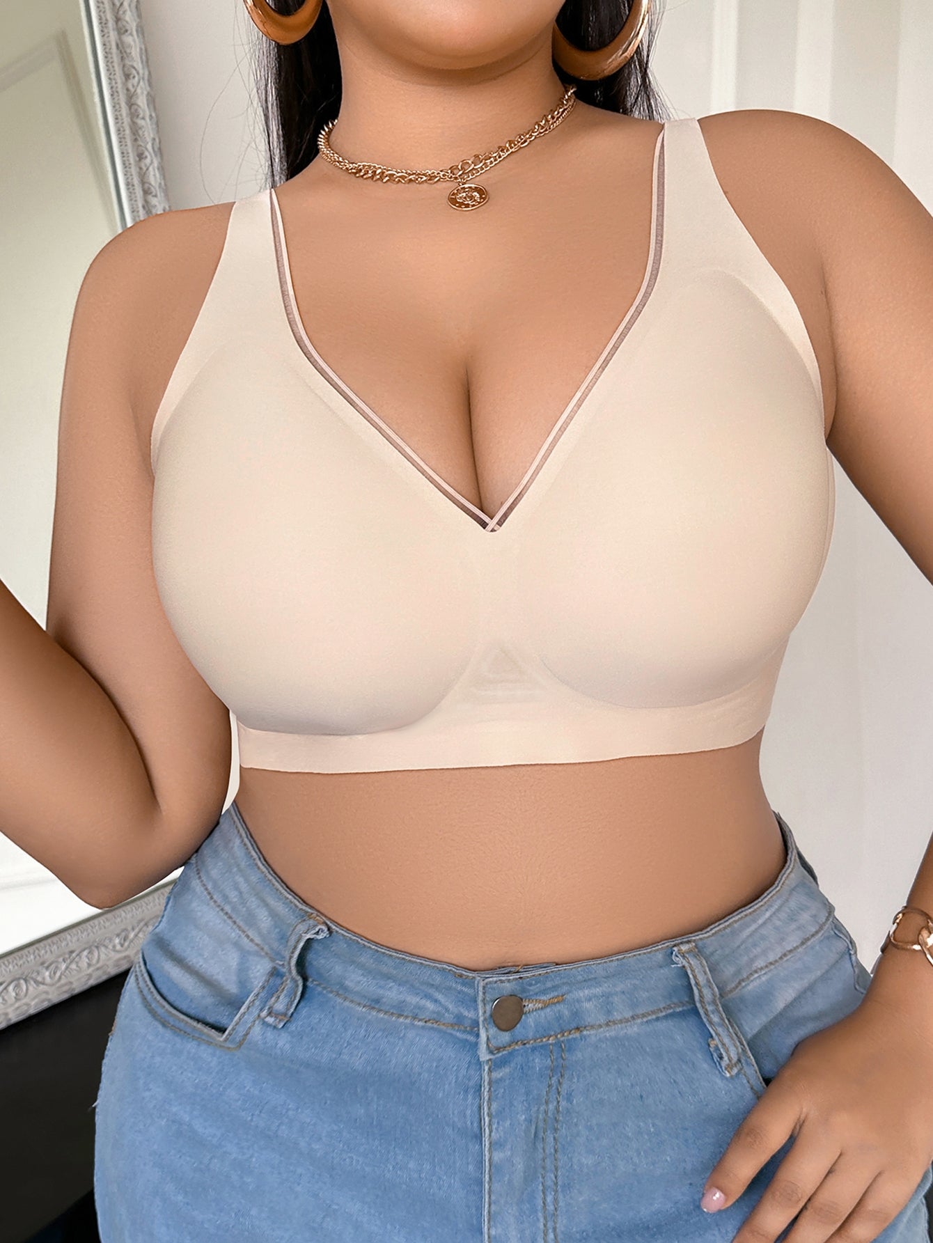 Deep V Push Up Bras No Underwire