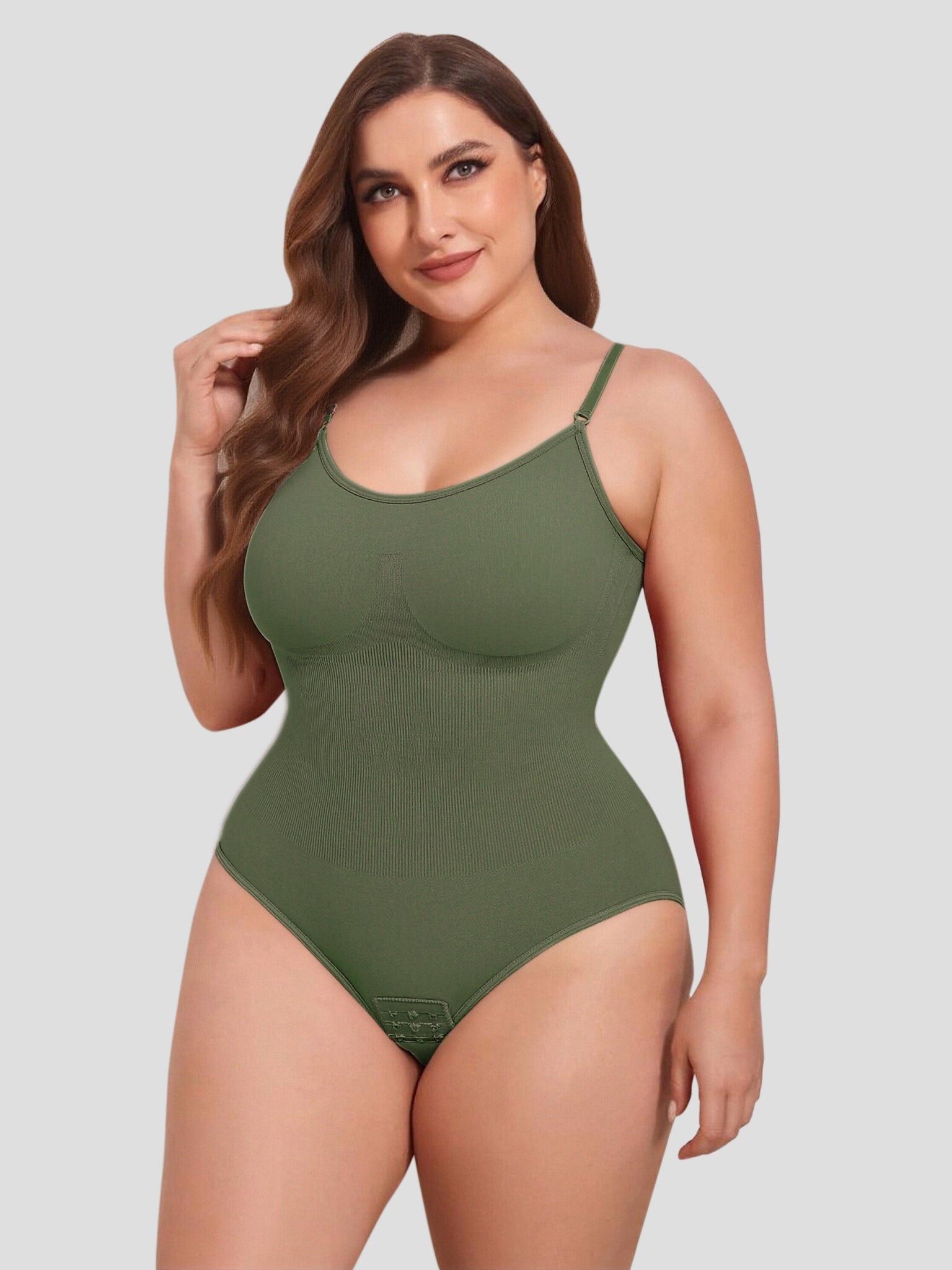 Strong seamless tummy control design Triangular Bodysuit