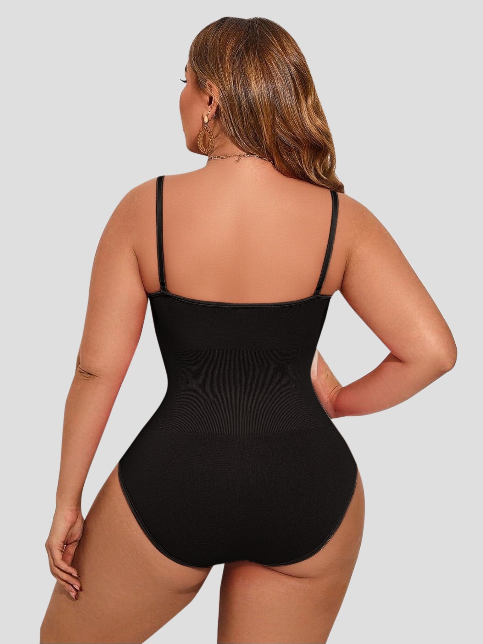 Strong seamless tummy control design Triangular Bodysuit