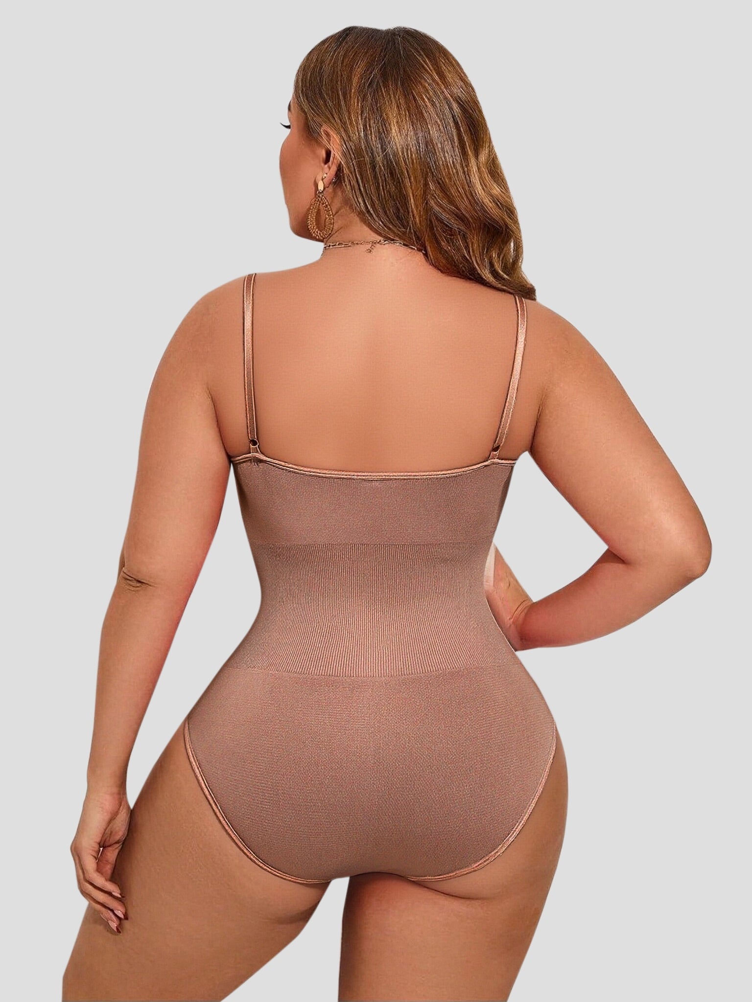 Strong seamless tummy control design Triangular Bodysuit