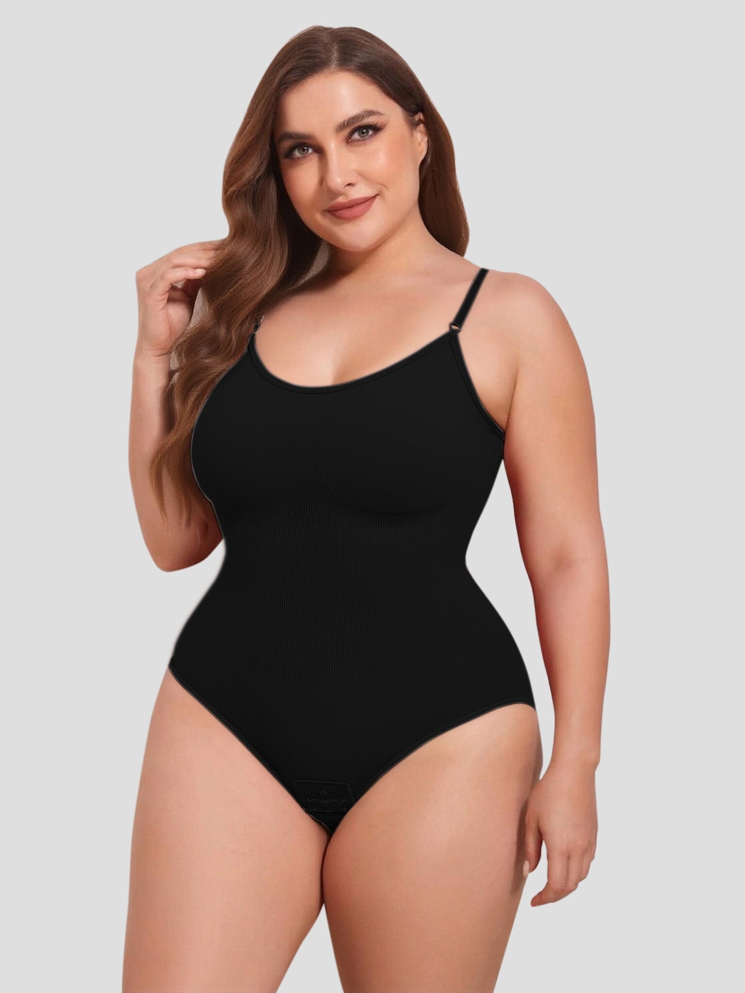 Strong seamless tummy control design Triangular Bodysuit