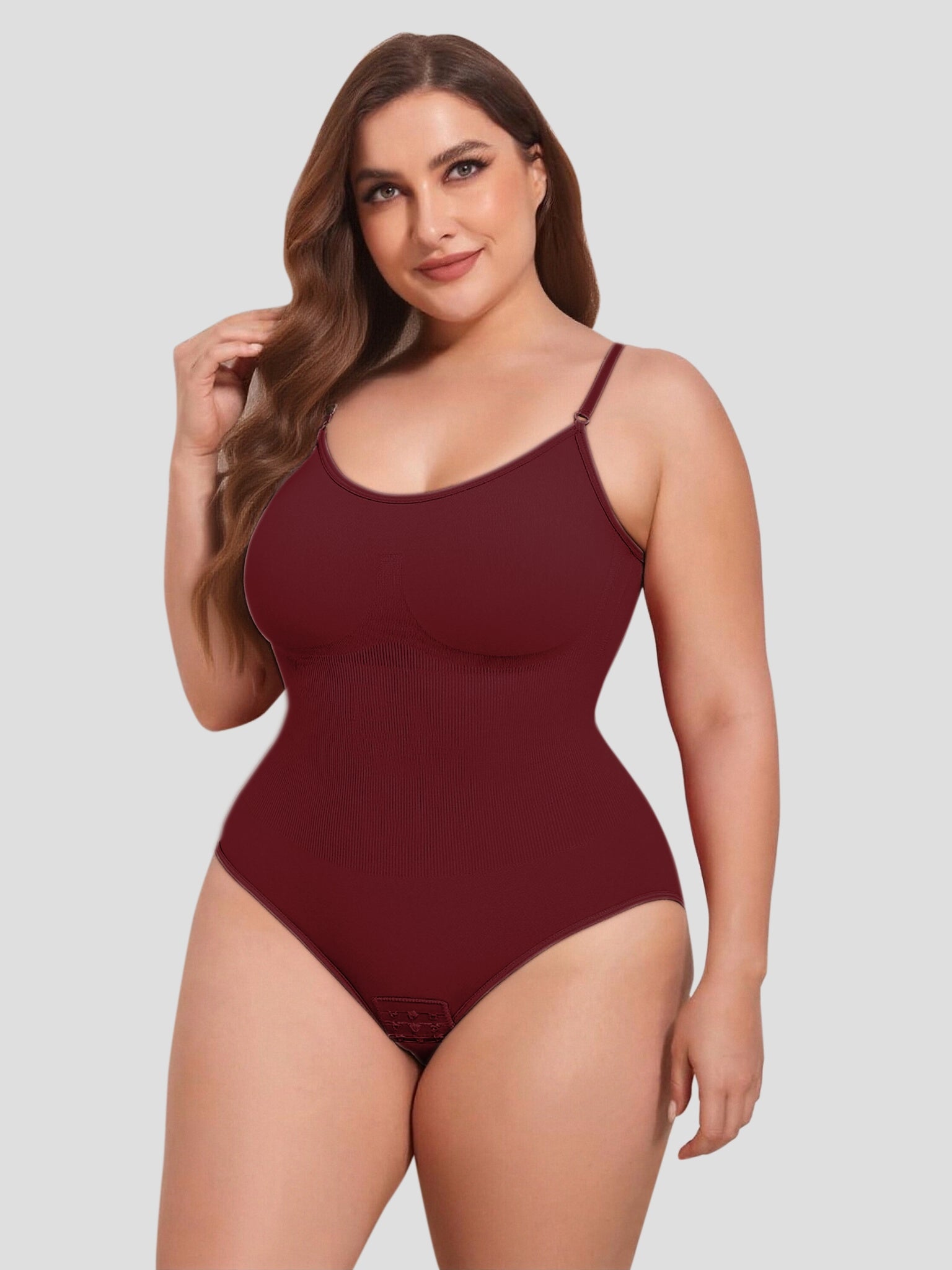 Strong seamless tummy control design Triangular Bodysuit