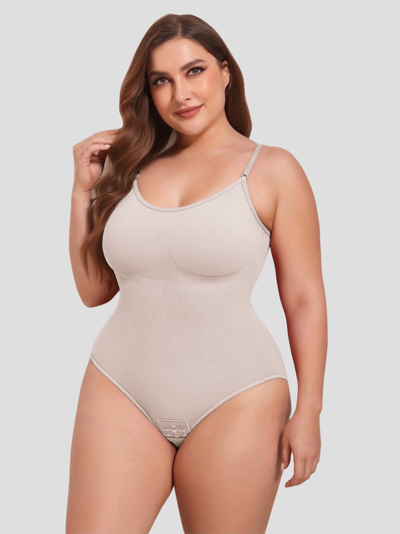 Strong seamless tummy control design Triangular Bodysuit