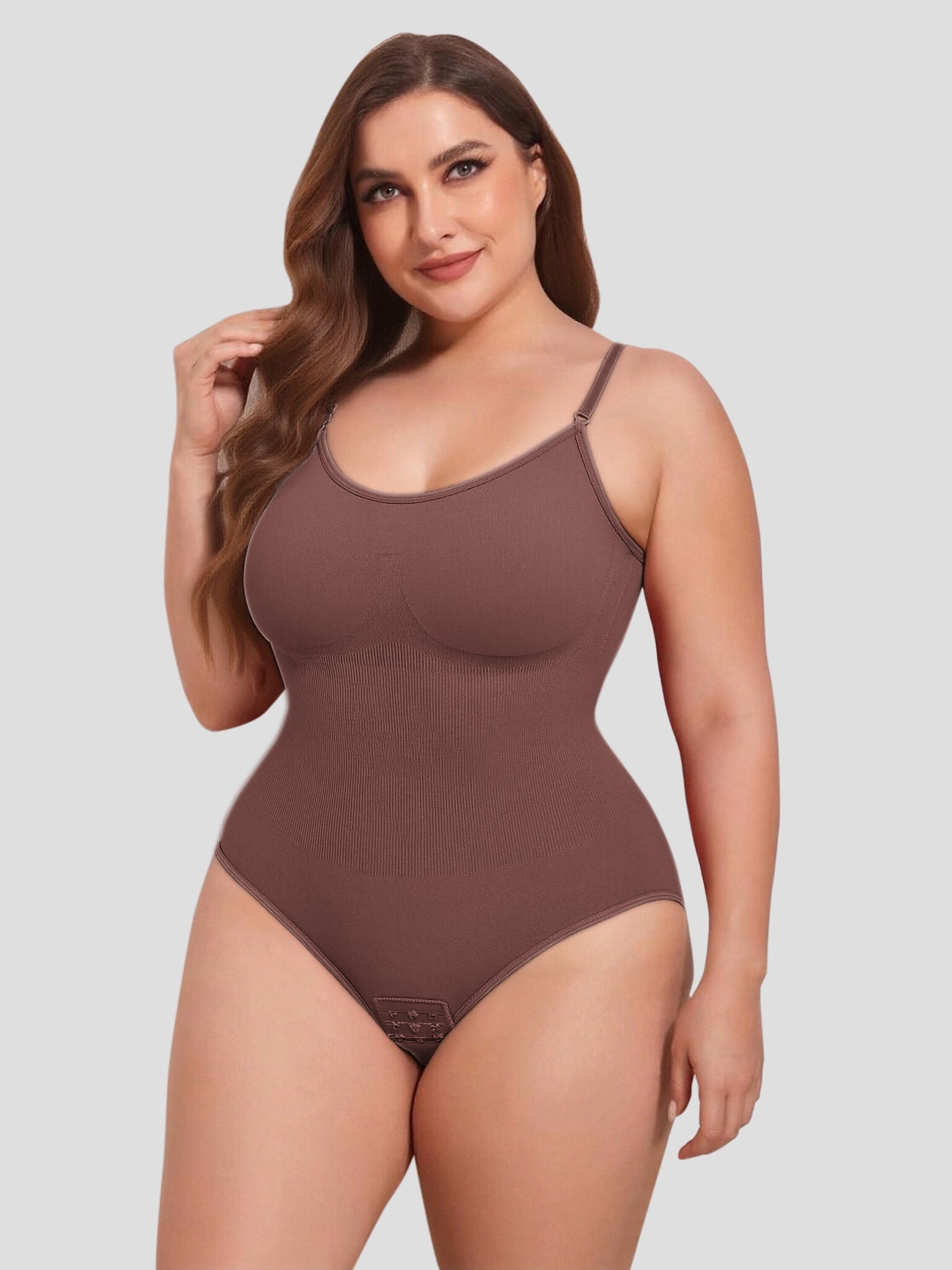 Strong seamless tummy control design Triangular Bodysuit